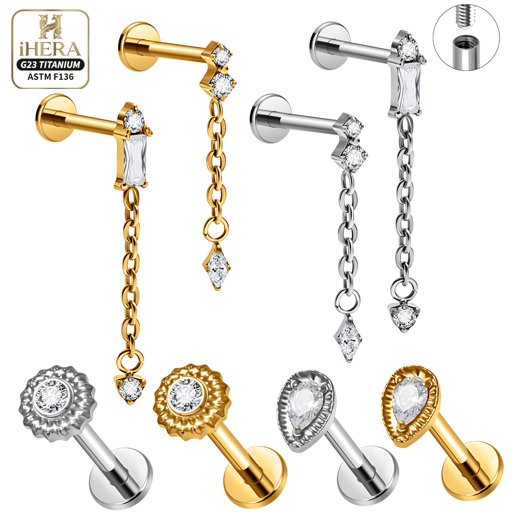 Rook Curved Barbell - Brincos de Titânio G23 Pequenos em