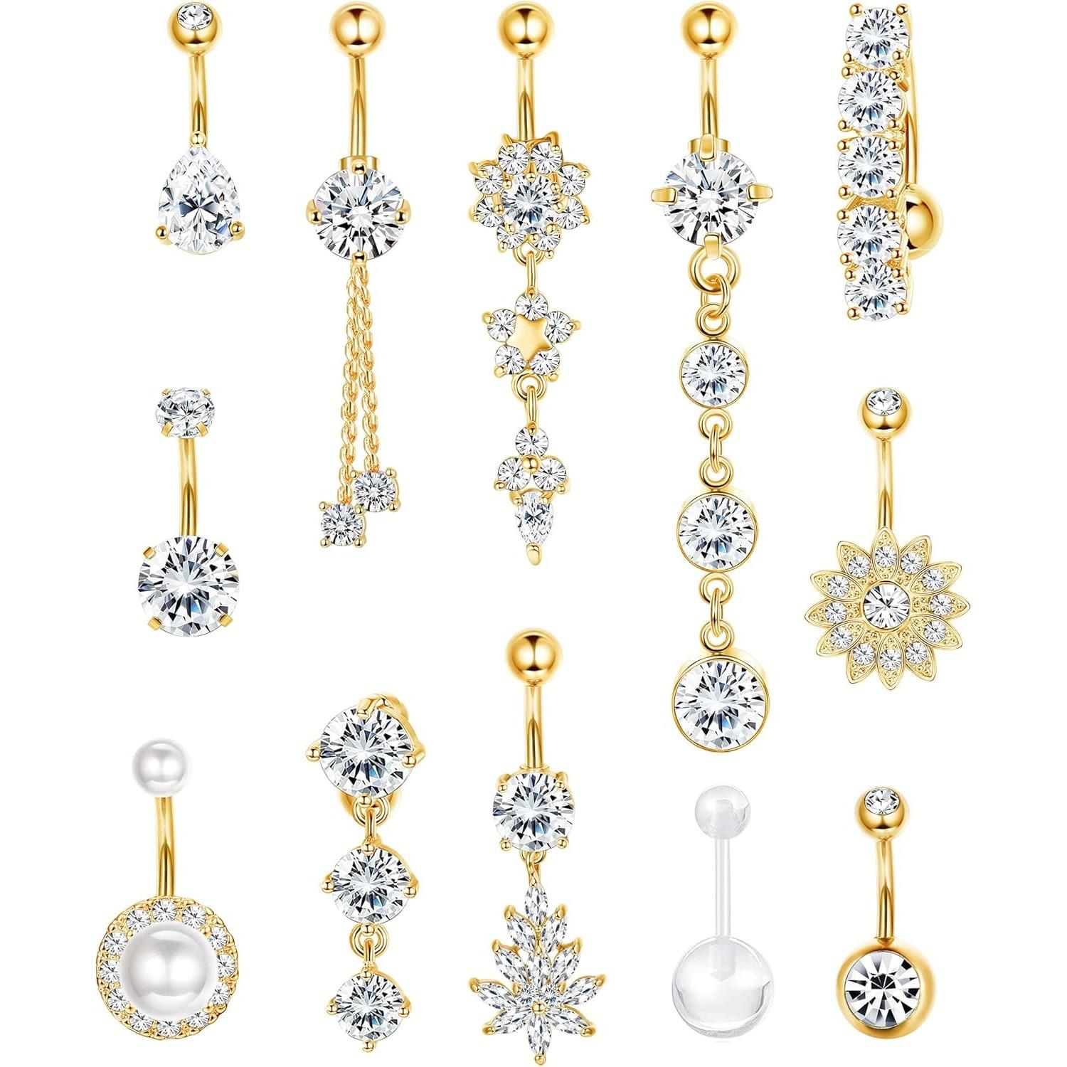 Body Jewelry Quality - Piercings de Umbigo Pendentes Unissex de