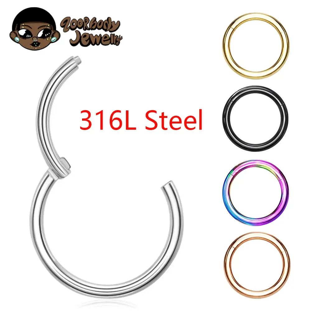 Body Jewelry Quality - Anel de nariz de aço inoxidável