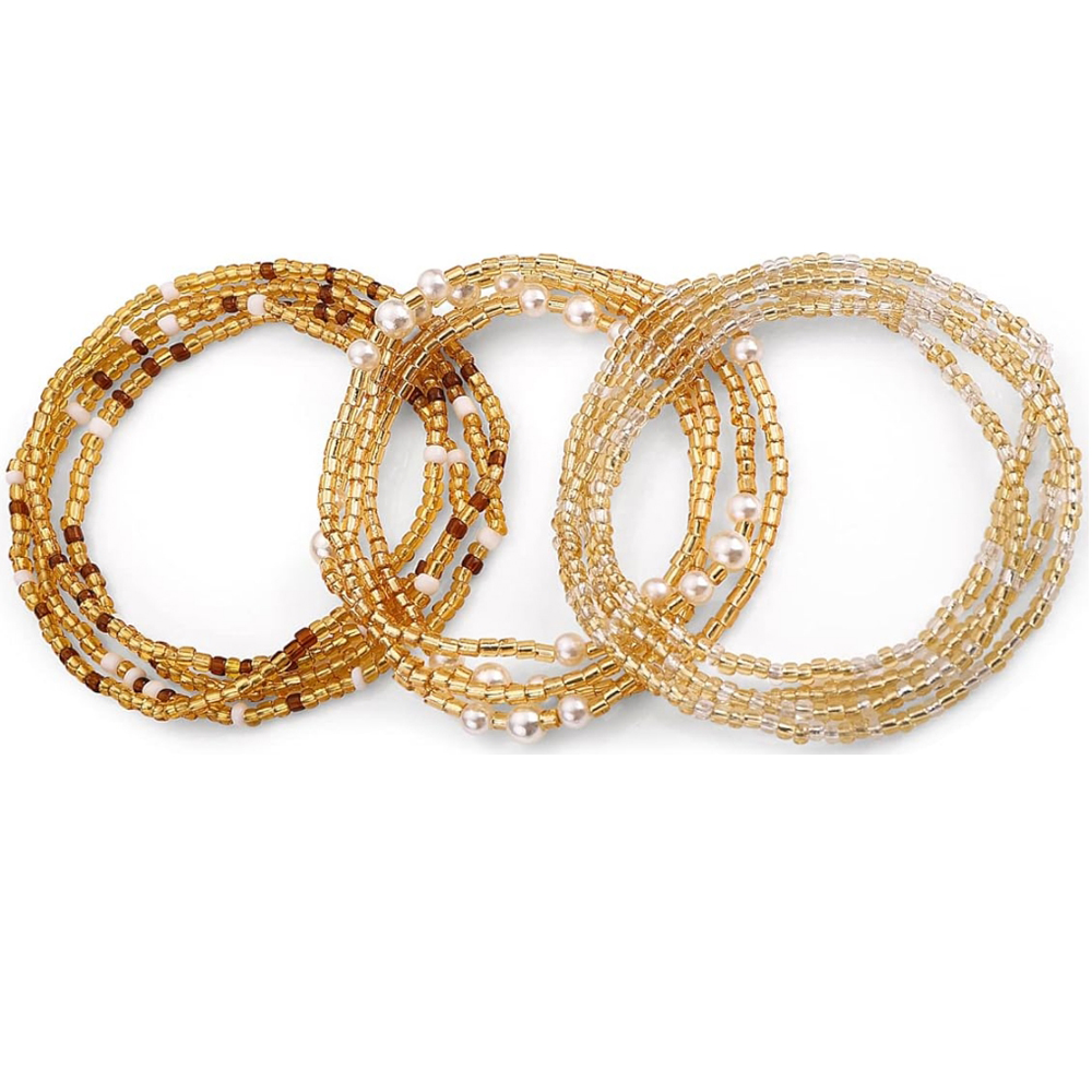 Body Jewelry In Bulk - Conjunto de Correntes de Cintura Elásticas