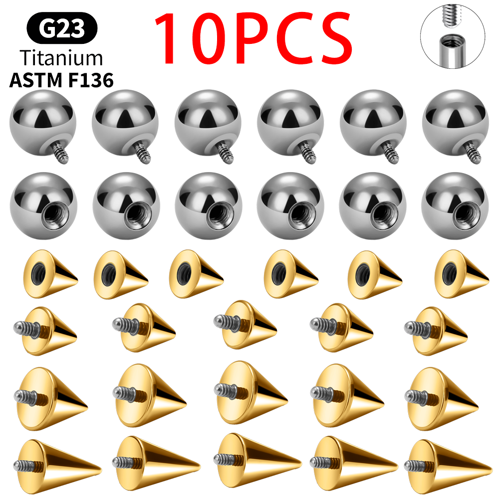Body Jewelry Vertical Labret - Conjunto de 10 Peças de Substituição