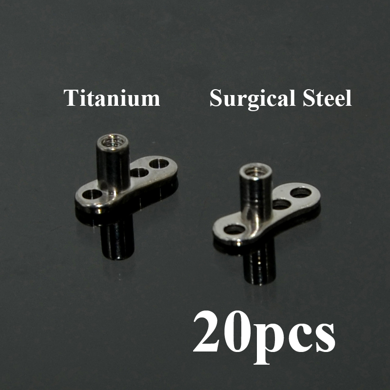 Dermal Anchor Top - 20 peças g23 titânio sólido e