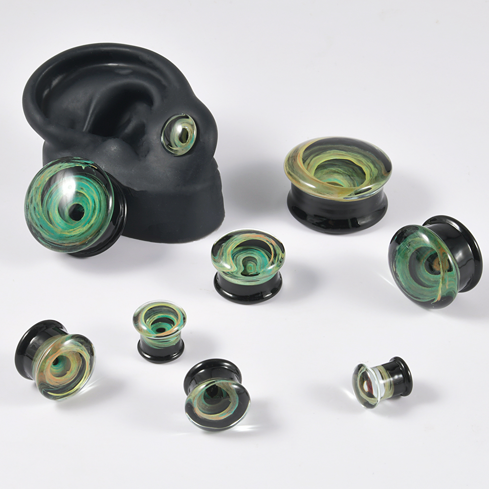 Par de Plugs de Orelha de Vidr - Body Jewelry Quality avaliação e preço
