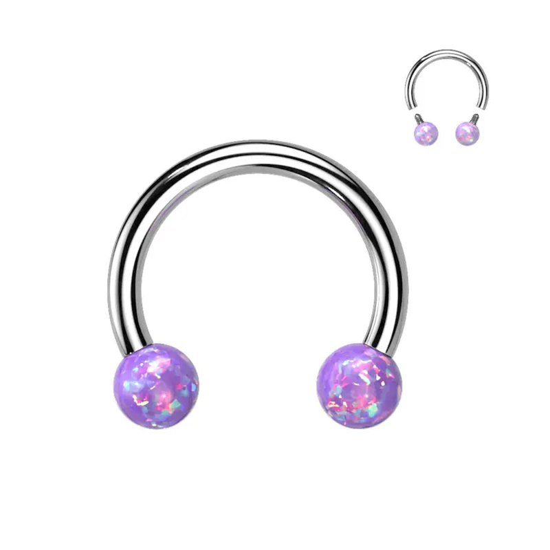 Aço Cirúrgico Opal Ferradura N - Rook Curved Barbell avaliação e preço