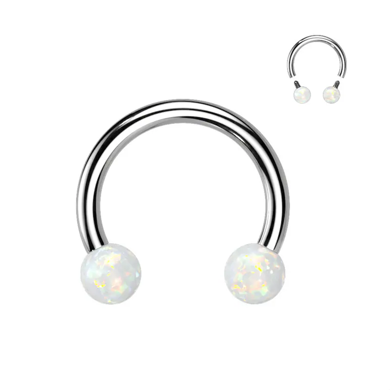 Aço Cirúrgico Opal Ferradura N - Rook Curved Barbell avaliação e preço
