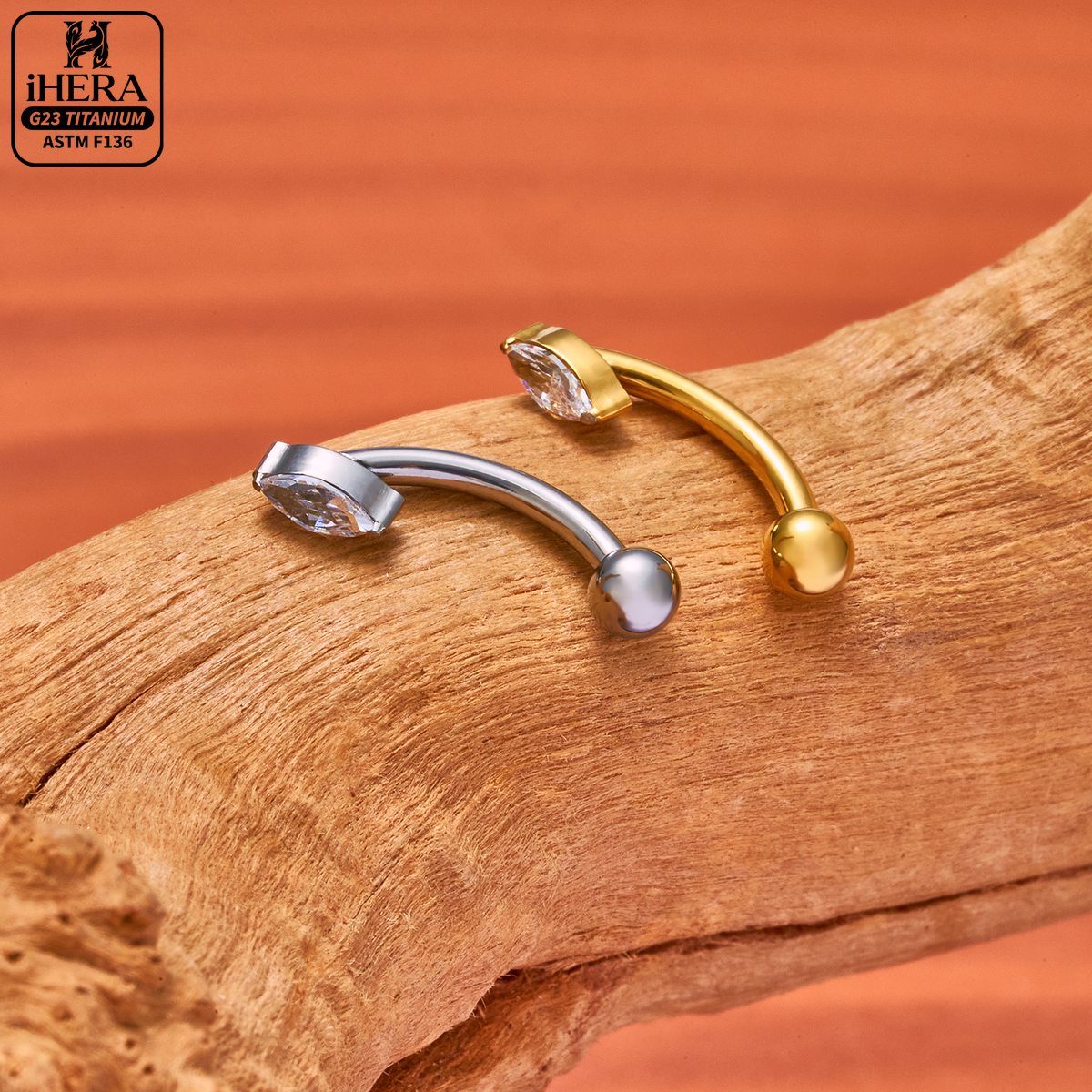 Piercing de titânio F136 com e - Body Jewelry Vertical Labret avaliação e preço