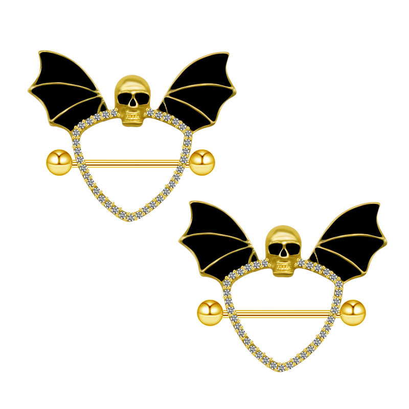 Bling-Crânio Asa Bat Preto Mam - Body Jewelry Quality avaliação e preço