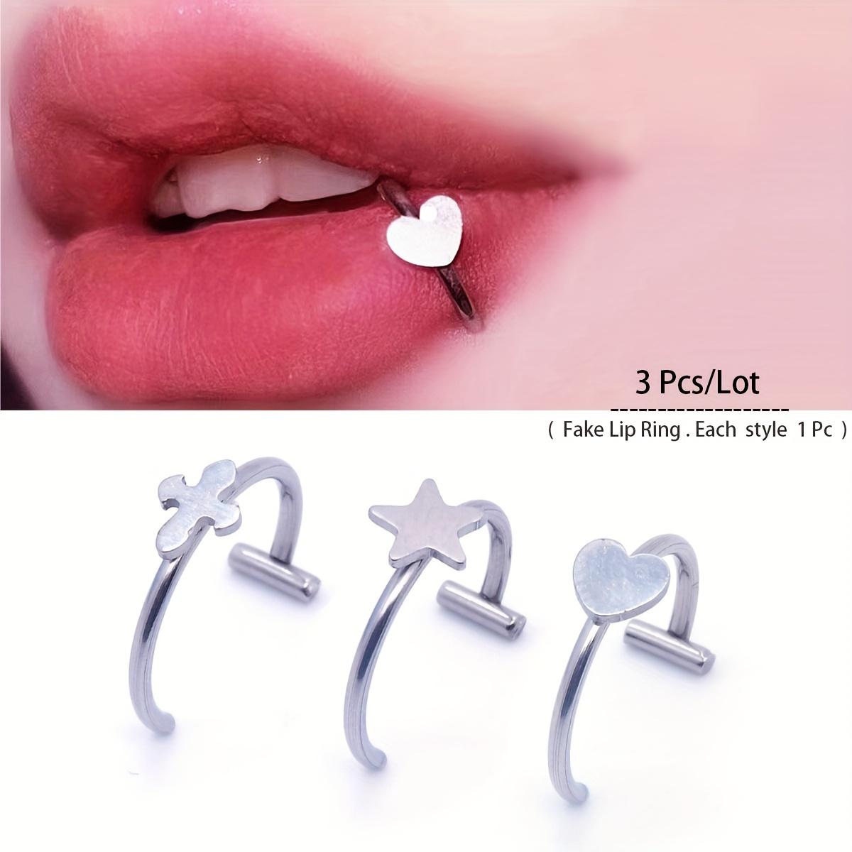 Anel de lábios de aço inoxidáv - Body Jewelry Vertical Labret avaliação e preço