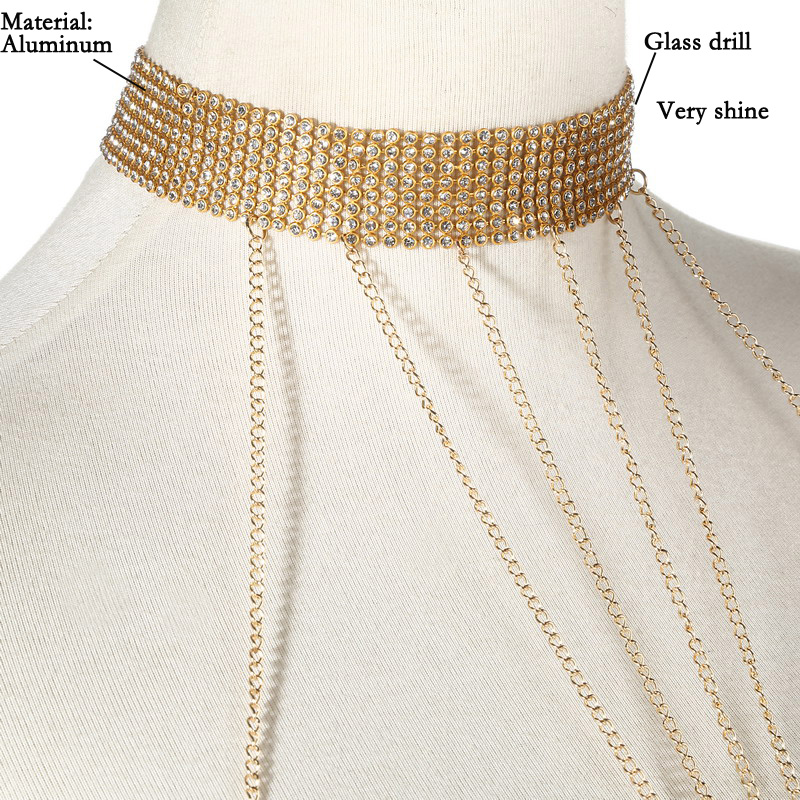 Corrente de corpo cor dourada  - Body Jewelry In Bulk avaliação e preço