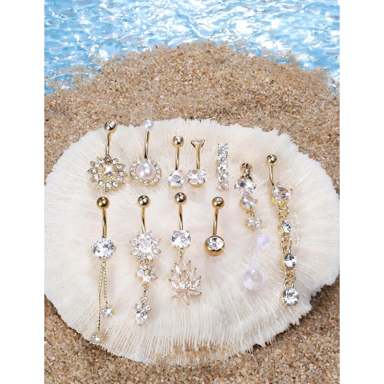 Piercings de Umbigo Pendentes  - Body Jewelry Quality avaliação e preço