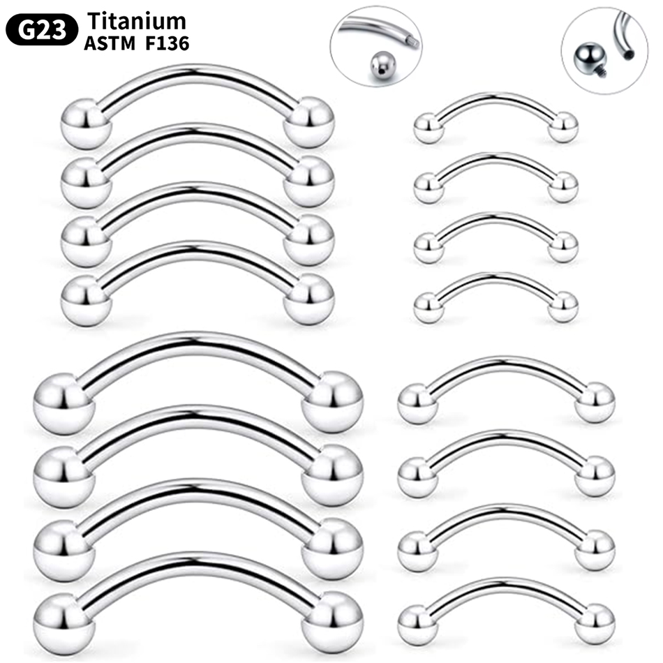Piercing de titânio curvo, ane - Rook Curved Barbell avaliação e preço