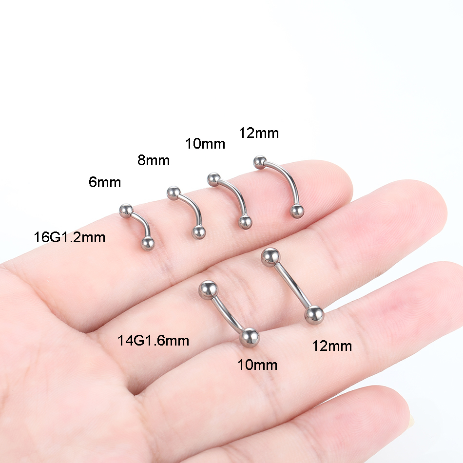 Piercing de titânio curvo, ane - Rook Curved Barbell avaliação e preço