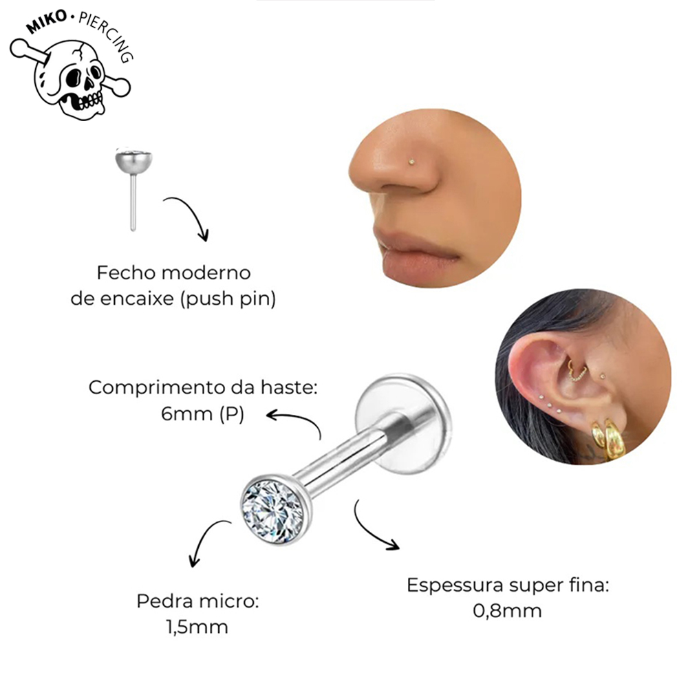 10 peças de Piercings de Titân - Dermal Anchor Top avaliação e preço