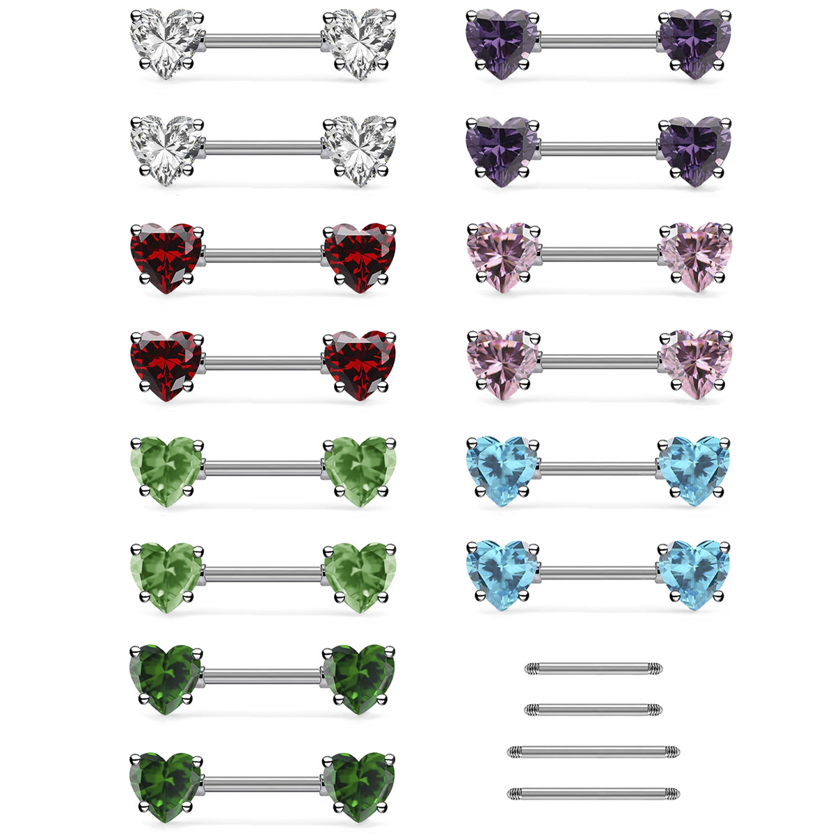 6 peças de anéis decorativos p - Rook Curved Barbell avaliação e preço