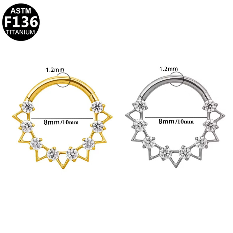 Anel de argola de titânio g23, - Rook Curved Barbell avaliação e preço
